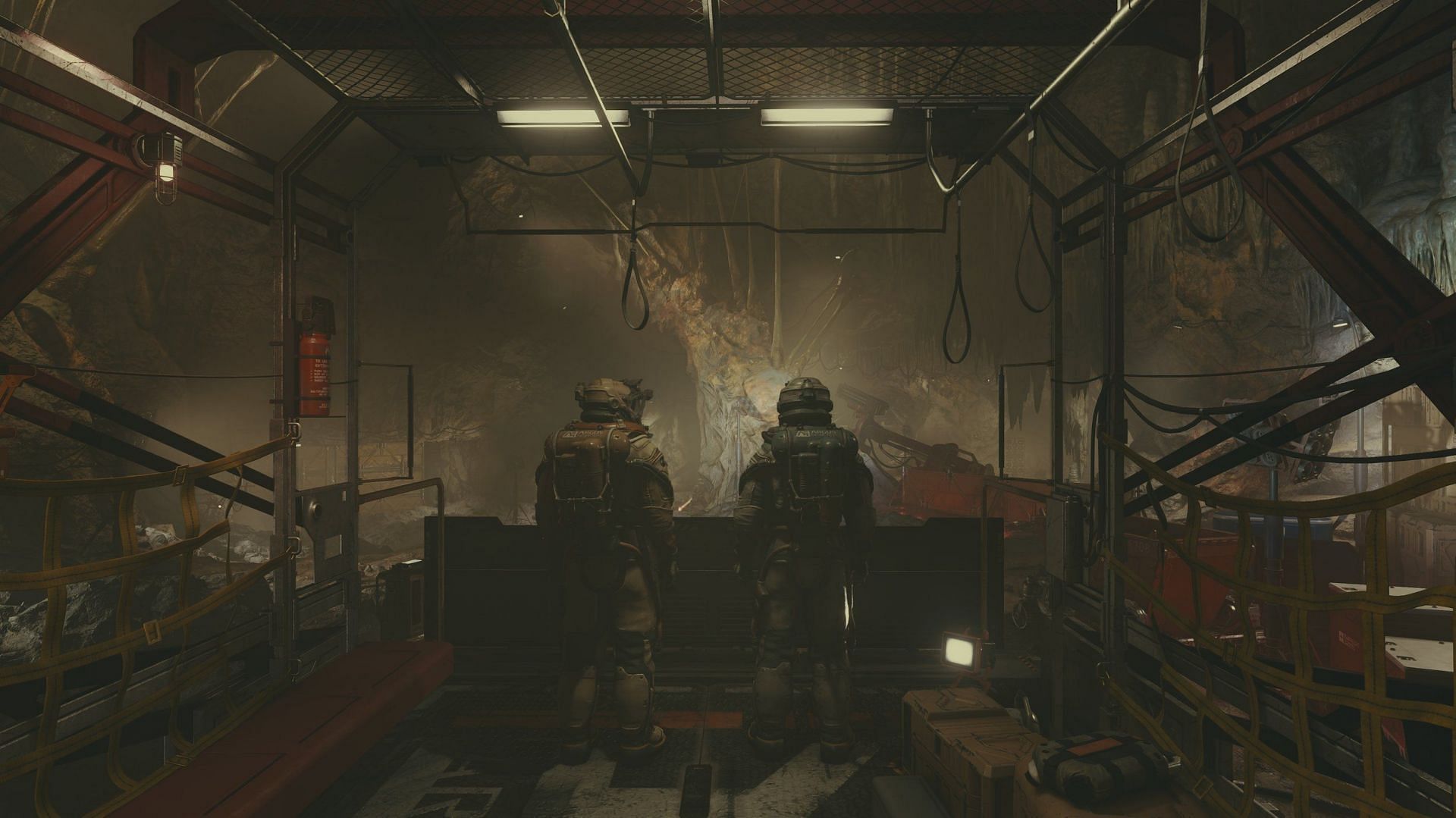 Snap from the game's prologue, where you start your life as a miner (Image via Bethesda Softworks)